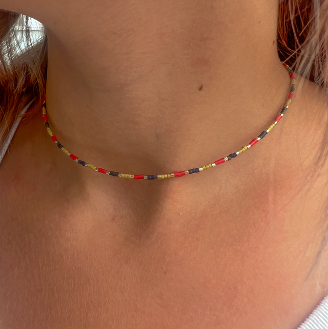 Ras de cou en perles Japonaises Miyuki 