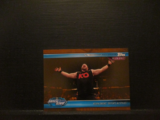 Kevin Owens Defeats AJ Styles - Brown Champions Original Trading Card #81