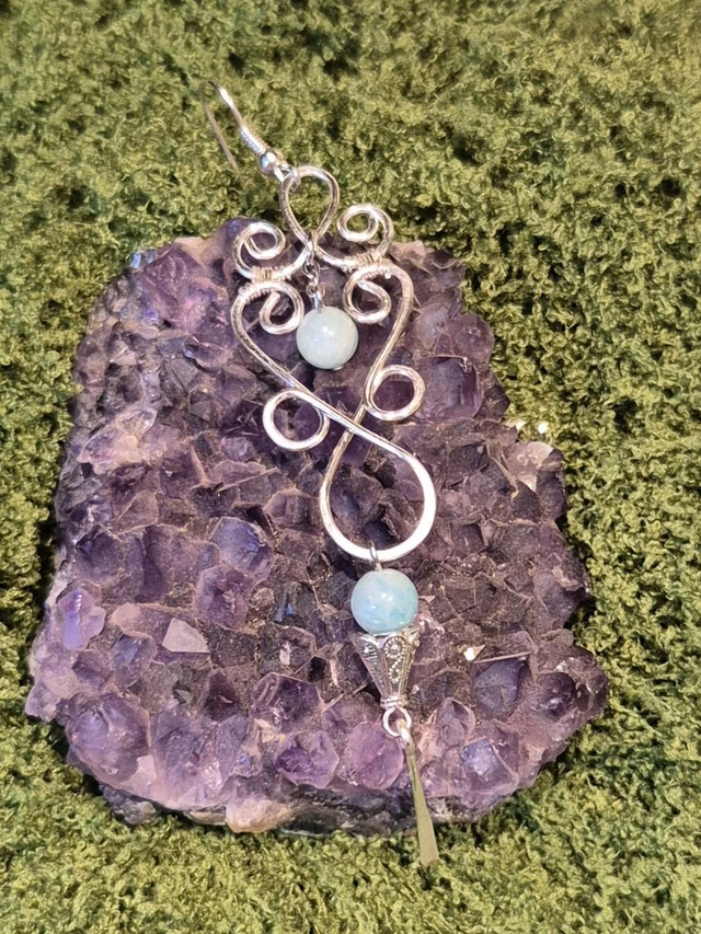 Boucle d’oreille amazonite 