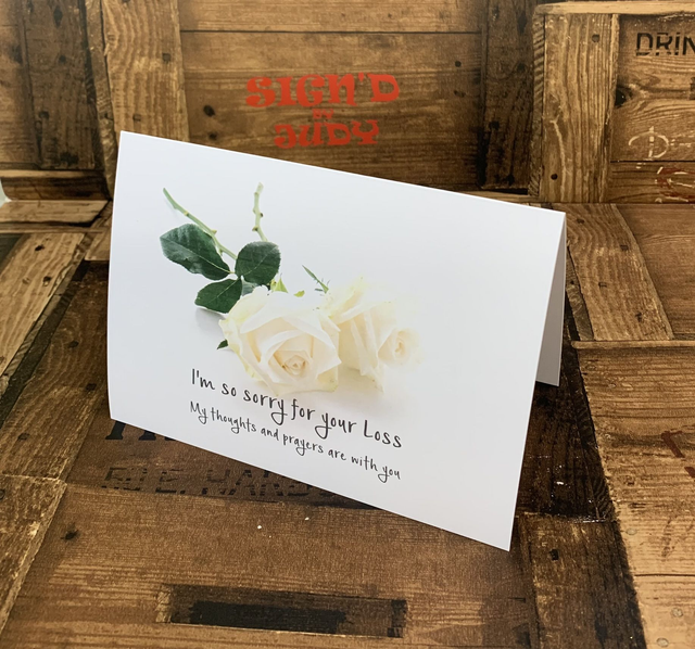 I'm so sorry for your loss card