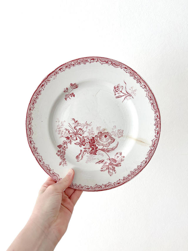 Grande assiette Modèle Fontanges – Faïencerie de Sarreguemines