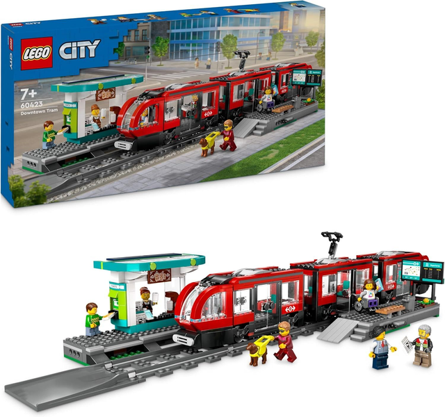 LEGO® City 60423 Straßenbahn mit Haltestelle