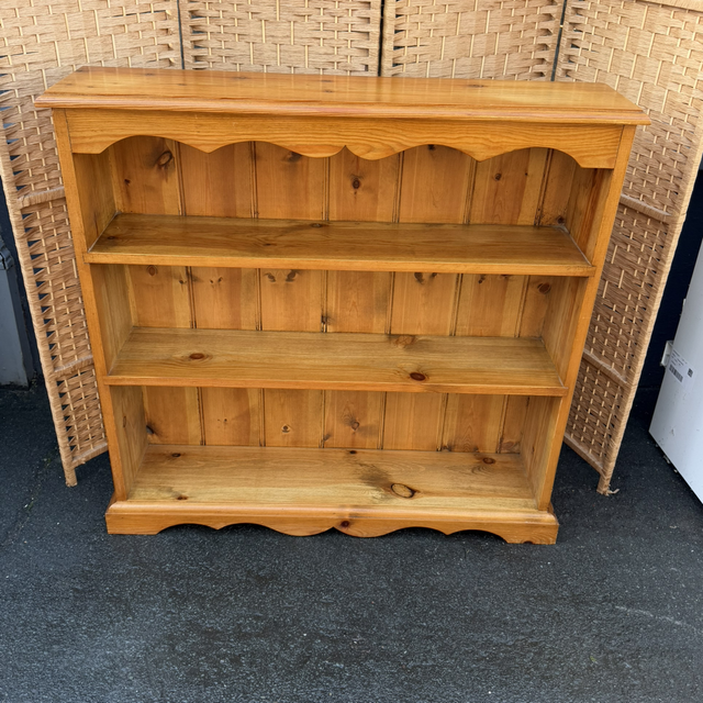 Slim Solid Pine Bookcase