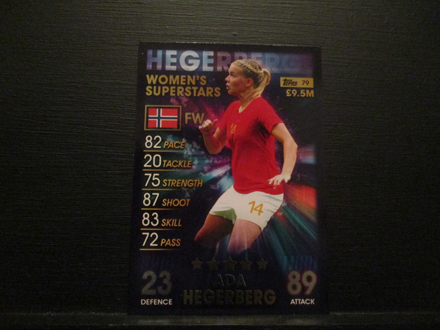 Ada Hegerberg - Women's Superstars Match Attax 101 Original Trading Card