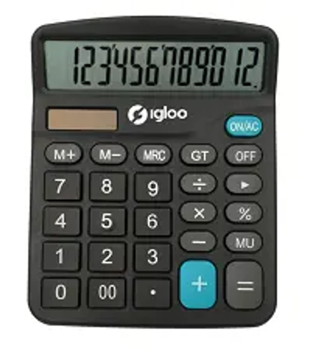 igloo calcolatrice da tavolo colore nero