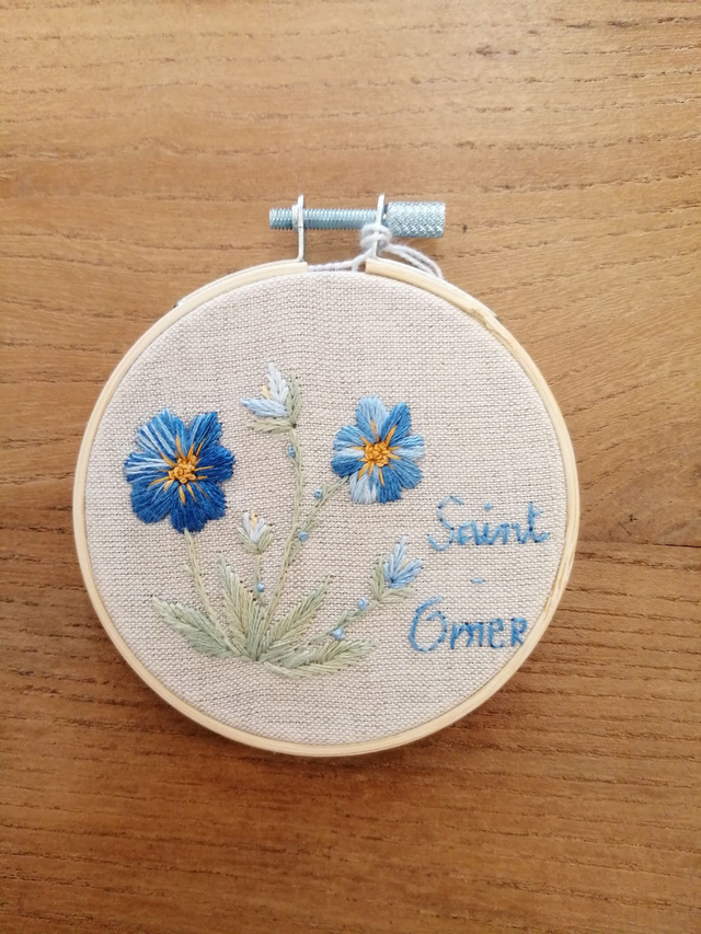 Tambour brodé souvenirs "Saint Omer"