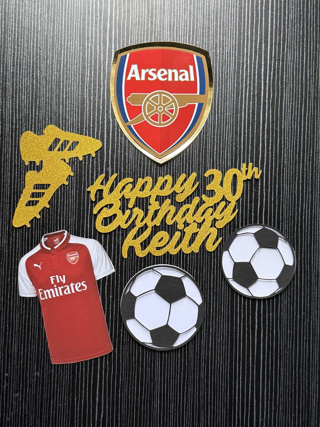Personalised Arsenal football Cake topper