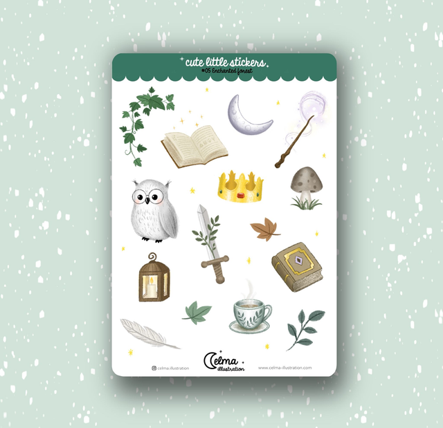 Planche de stickers d'automne "Enchanted Forest"