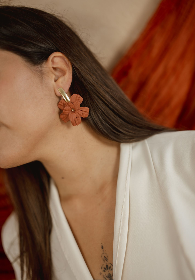 Polymer Clay Earrings ~ Flower