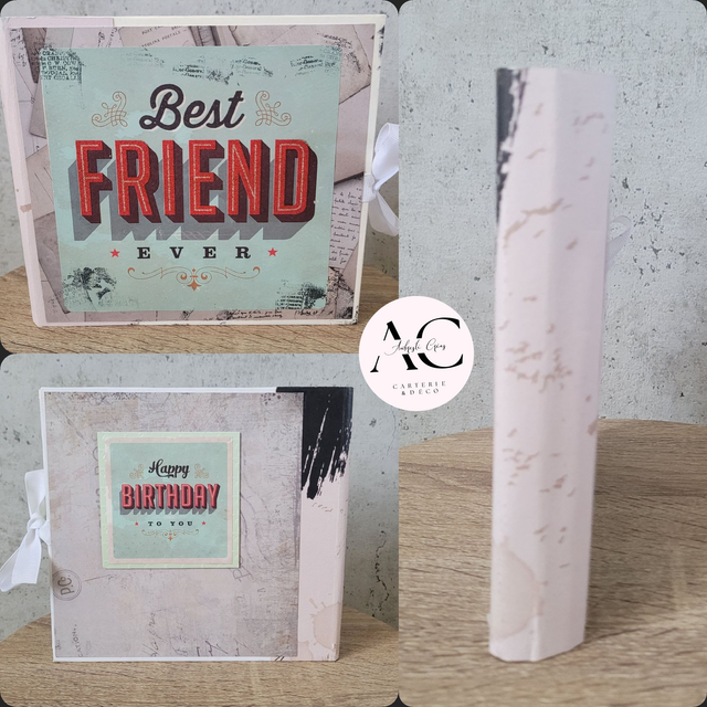 Album "Happy Birthday, Best Friend" Fait-Main, un Cadeau Unique