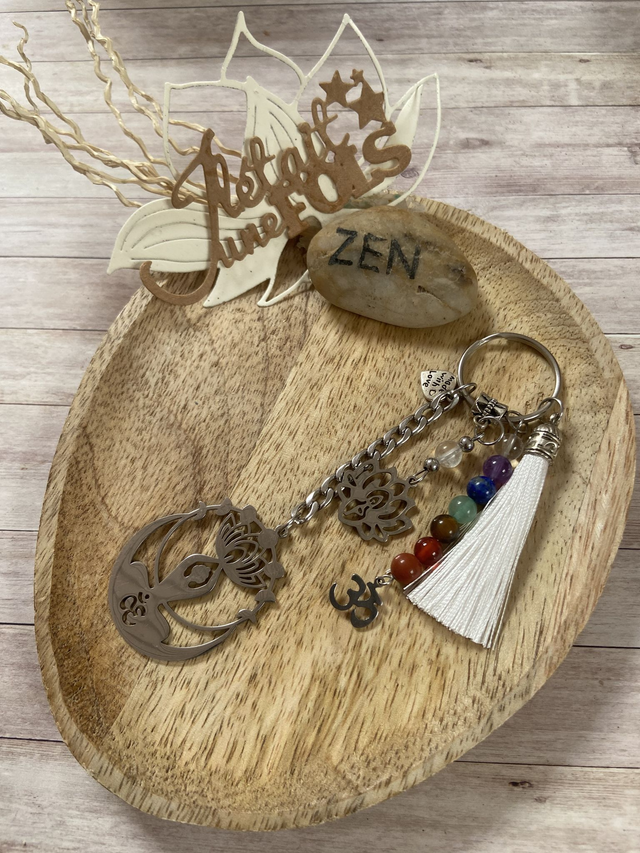 Porte clefs &quot;Yoga&quot; en 7 chakras