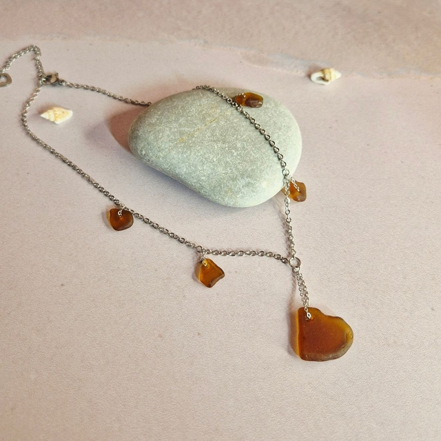 Collier AMBRA - Verre de mer - Ardore Marina, Calabre