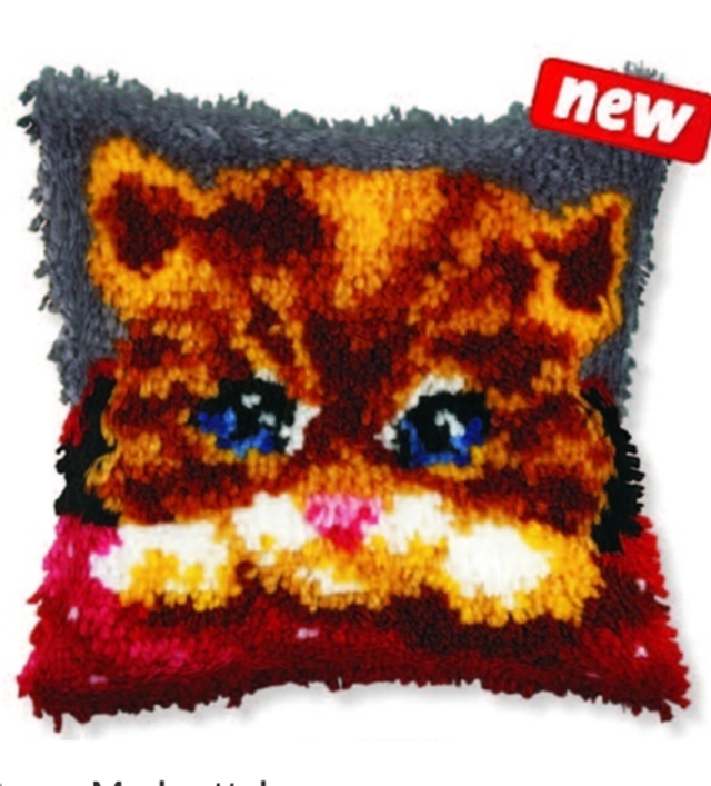 Knüpfkissen Katze
