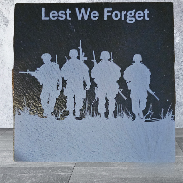 Slate Coaster - Lest We Forget