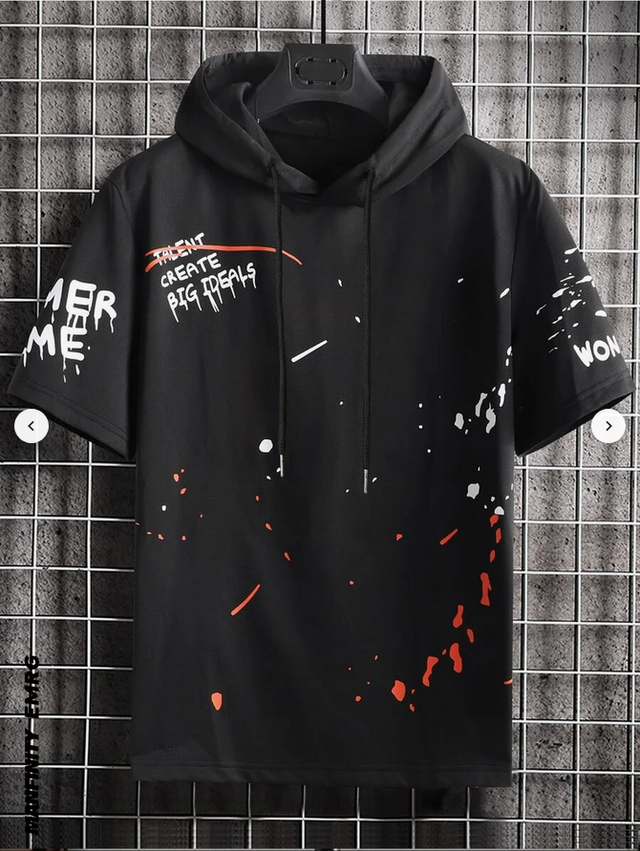 Graffiti T-shirt met Capuchon