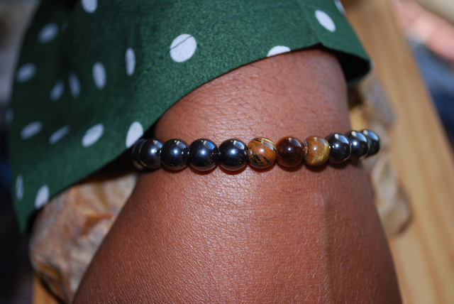 Bracelet hématite et œil de tigre