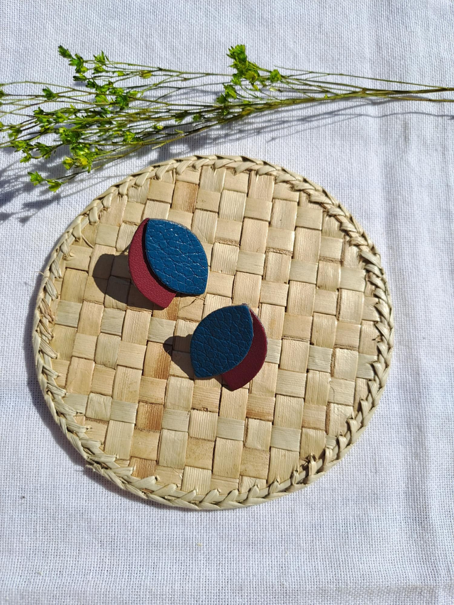 Boucles d'oreilles en matière végétale de céréales 