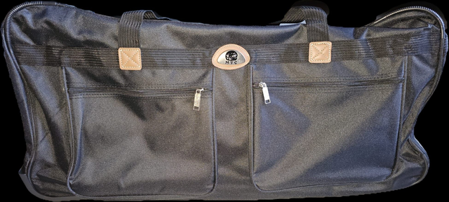 SAC AVEC 2 ROUES POIGNET TIRETTE DE VOYAGE NOIR TISSUS MTC M123