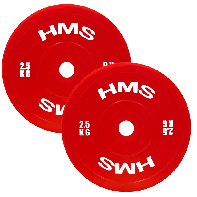 HMS Olympische techniek halterschijf 2x2,5 kg (rood)