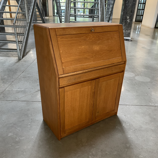 Vintage secretaire van eikenhout