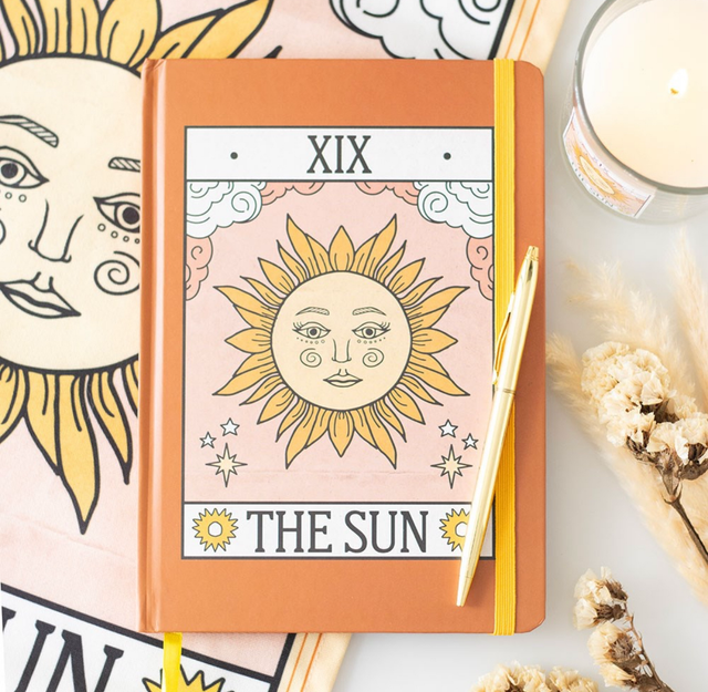 Vintage tarot the sun note book