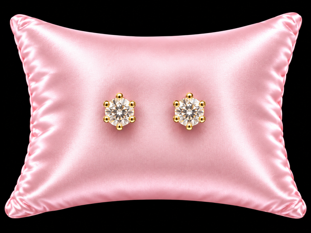 9ct Gold &amp; CZ Stud Earrings