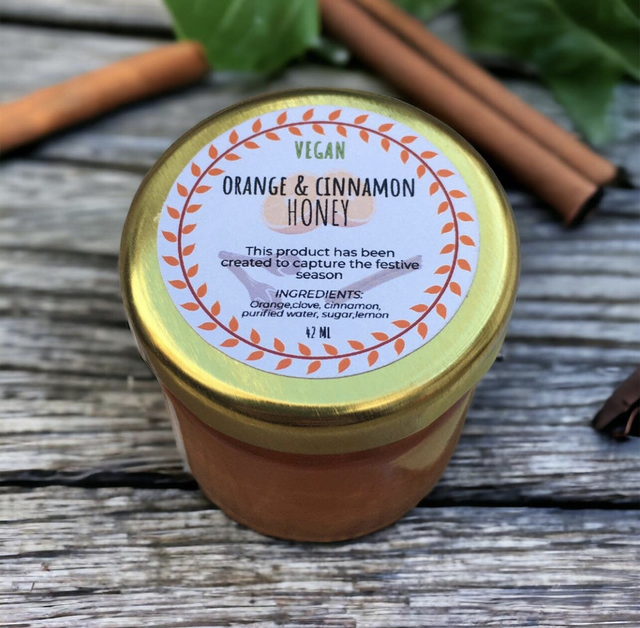 Orange &amp; Cinnamon- Plant Base Ploney- Alternative Sweetner- Wedding/Gift/Party/Celebration favours or Wholesale-PACK OF 10