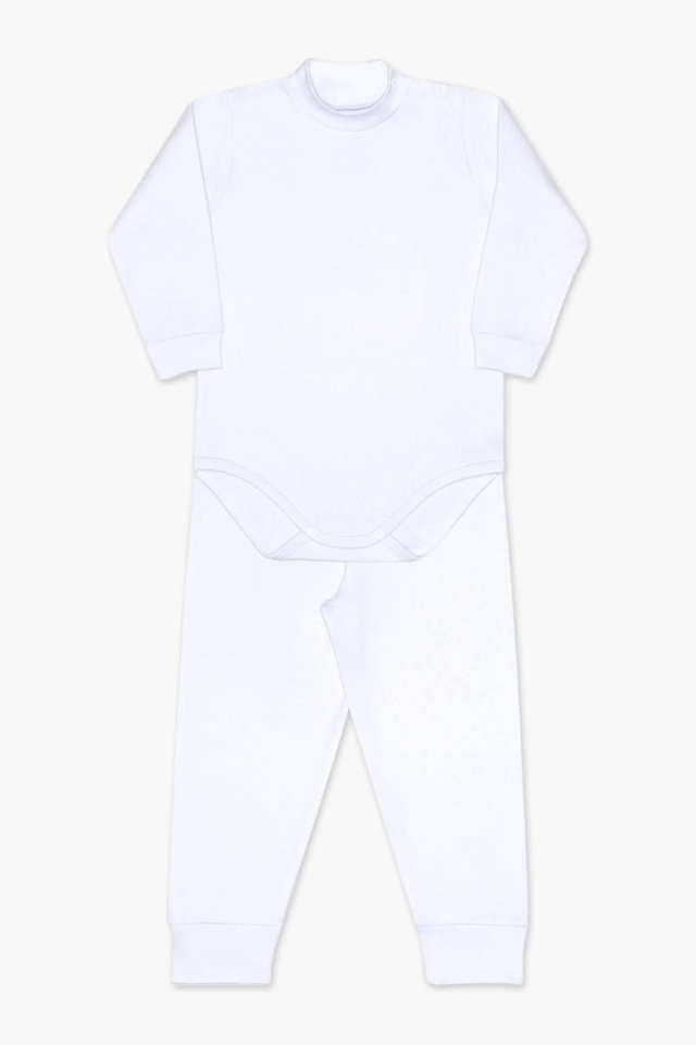 Kit Body Gola Alta e Calça Térmica Branco Dedeka