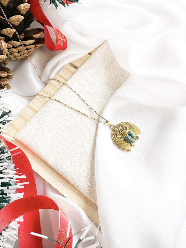 Collier Aria | Bleu et or 