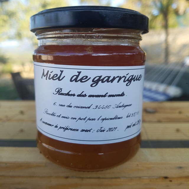 RUCHER DES AVANTS MONTS MIEL "GARRIGUE" 250G