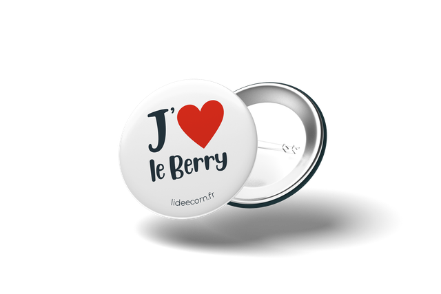 Lot de badges à épingle "J'aime le Berry"