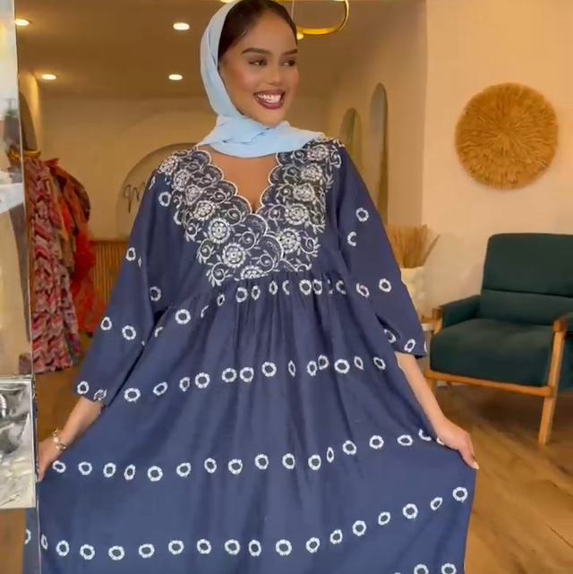 Embroidered cotton dress