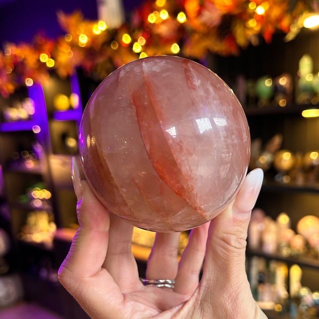 Fire Quartz Sphere R48A3 (Top)