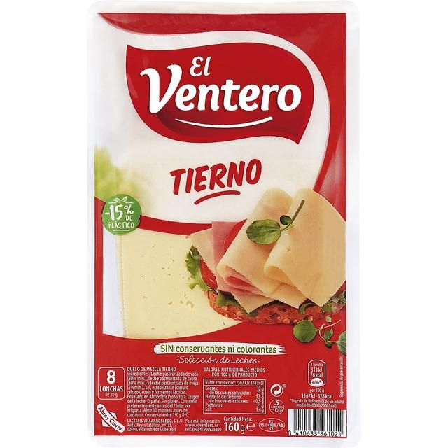 El Ventero Queso Tierno Lonchas