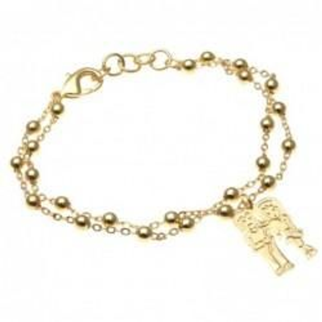 Bracciale donna in bronzo giallo con charm fidanzati