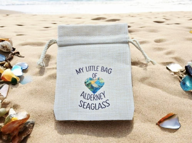 Seaglass Collecting Drawstring Bag