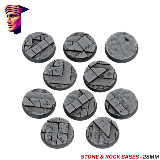 Stone &amp; Rock Scenic Bases – 28mm 