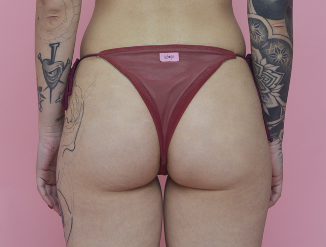 Brasiliana in mesh bordeaux