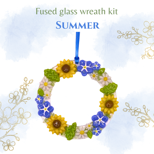 Summer wreath fused glass kit