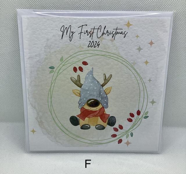 Personalised First Christmas frame and album set.