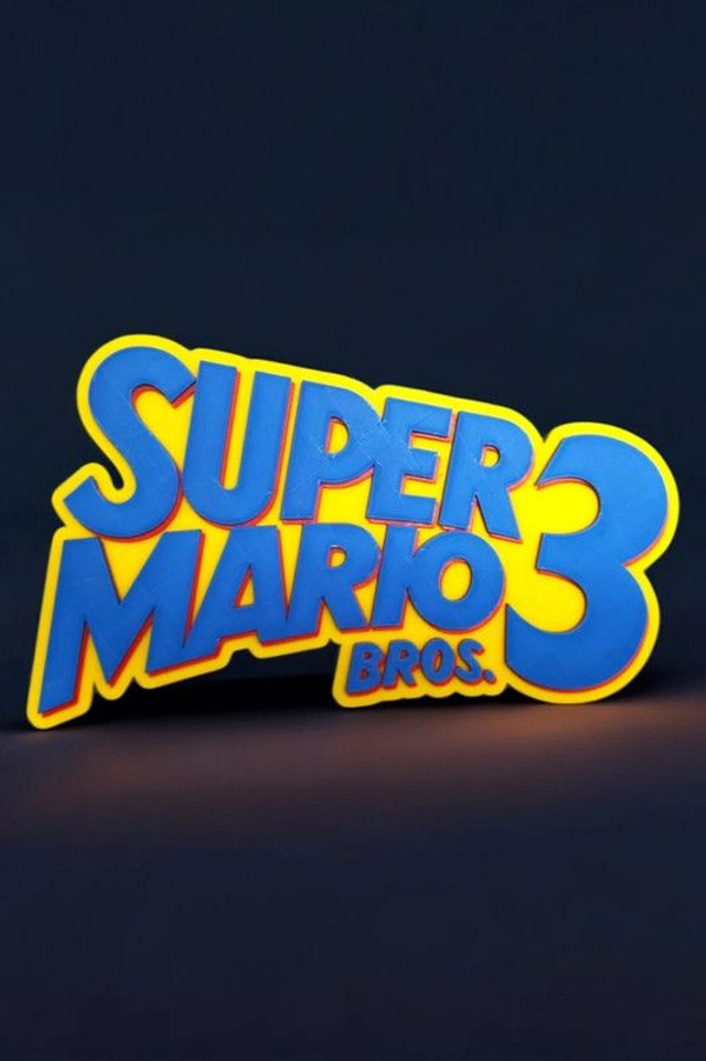 Plaque enseigne Super Mario Bros. 3 – Édition Rétro