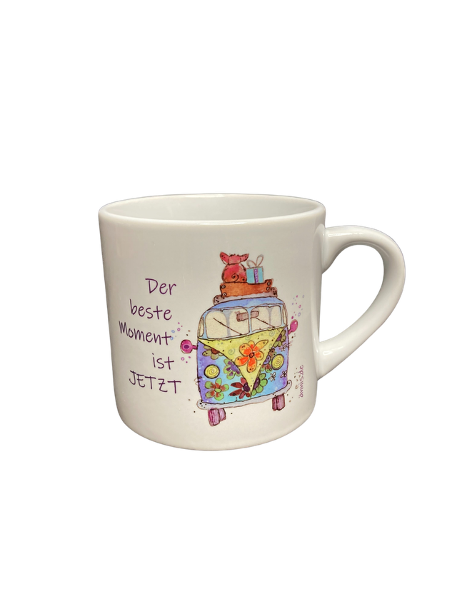 Keramiktasse "Bully mit Schweinchen - JETZT"