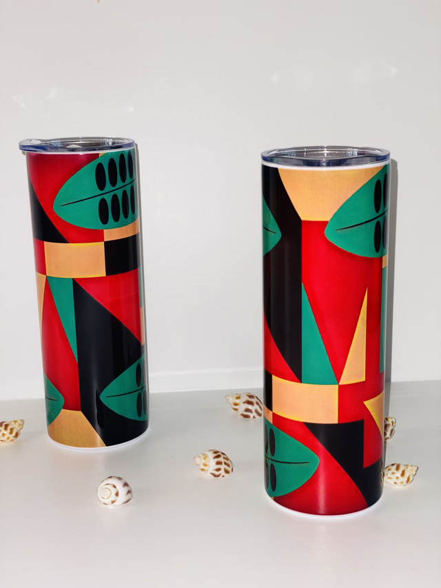 20 oz Drinkbeker – African Geometry