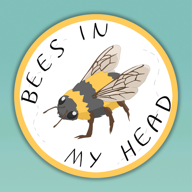 Bees In My Head Vinyl Sticker