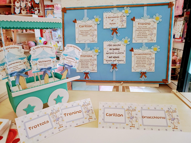 Tableau con segnatavolo più segnagusti 