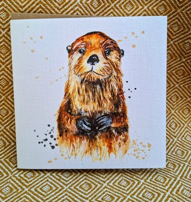 Otter Greeting Card