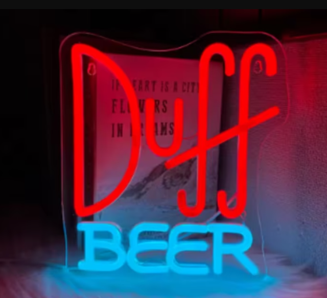 LED lamp neon stijl Duff Beer (24.5x22cm)