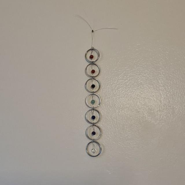 Suspension 7 chakras anneaux