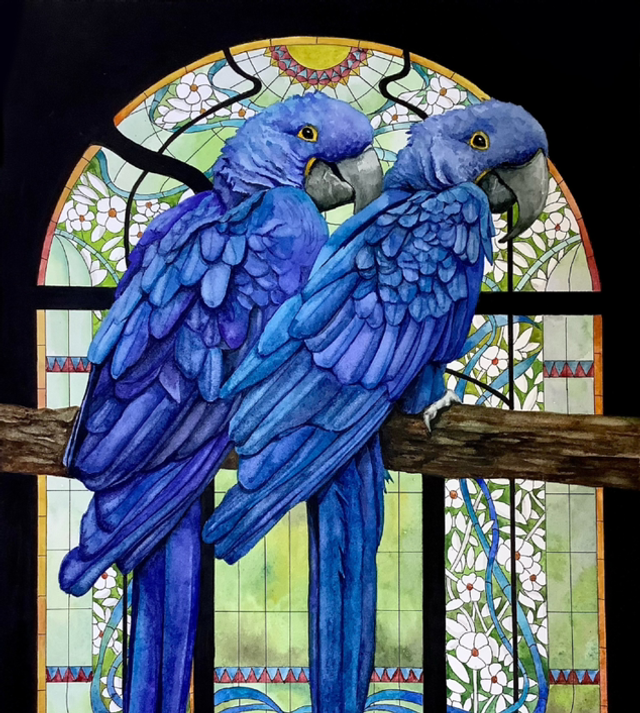 Blue Macaws - Lisa Lennon