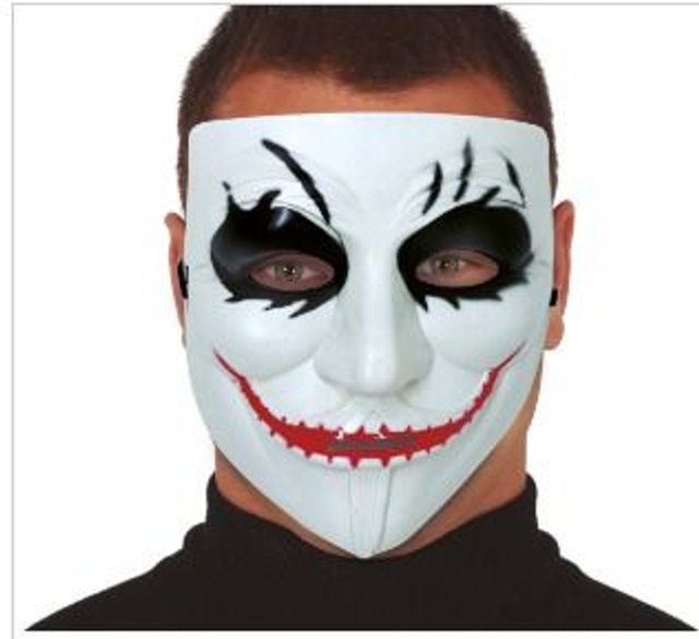 HALLOWEEN ,  20027 MASCHERA SORRIDENTE PVC
